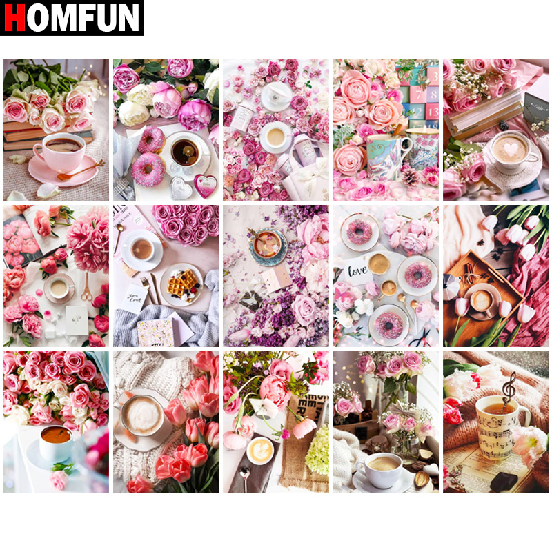 Embroidery Flower Pattern - Haft diamentowy HOMFUN 