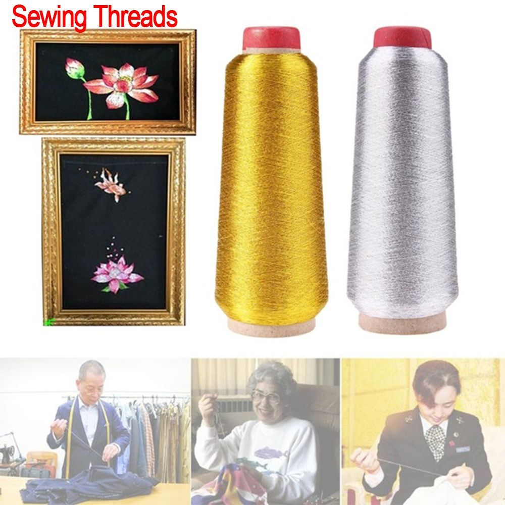 Embroidery Floss - Złote/srebrne nici do haftu komputerowe nici