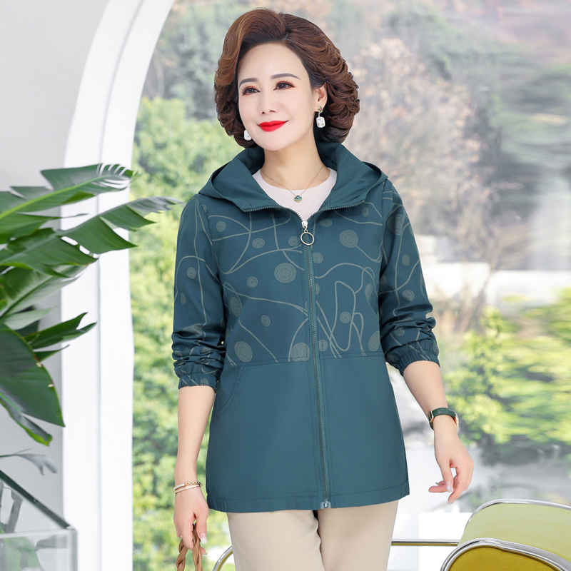 Embroidery Jacket - Klasyczna kurtka outdoorowa z kapturem, jesienna,