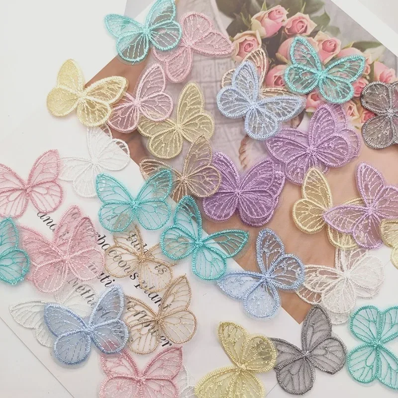 Embroidery Web - 20 sztuk/partia 4,5*3,5 cm Haftowane Naszywki