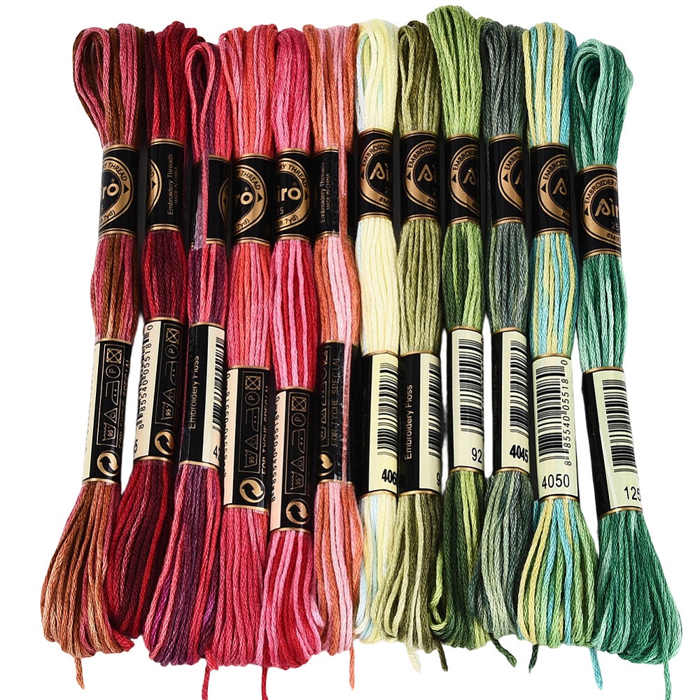 Embroidery Floss - 105 jardów nici do haftowania, 6-nitkowa,