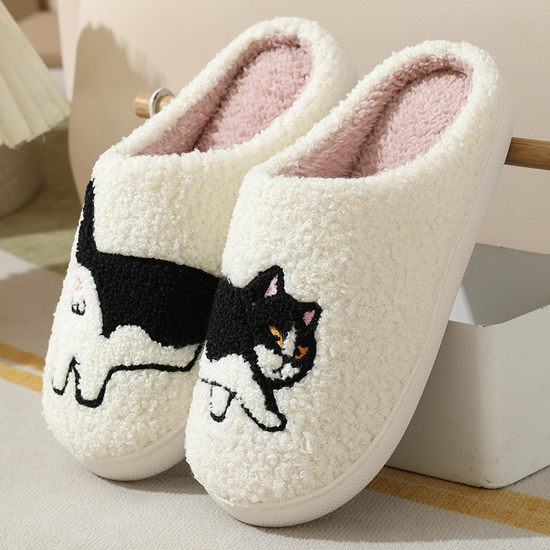 Embroidery Shoes - Zimowe pluszowe urocze kapcie domowe z