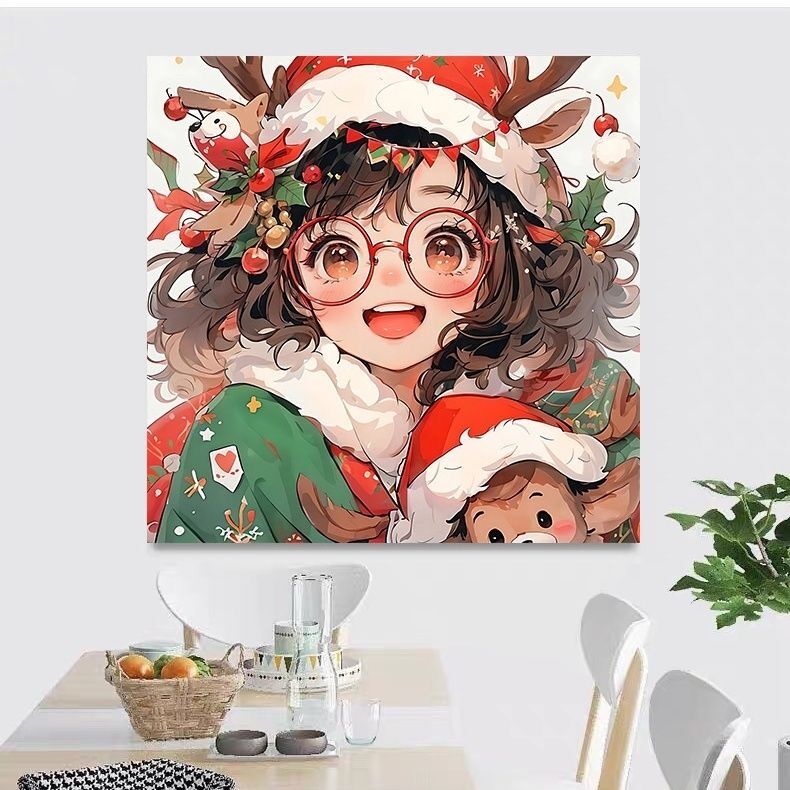 9ct 60x60cm Christmas Girl haf – Embroidery Xmas recenzja i cena