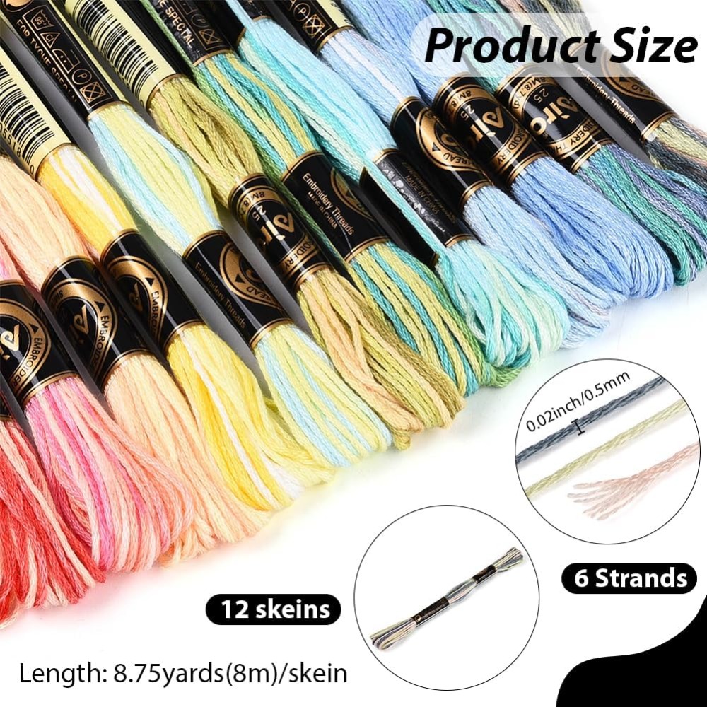 12 motków, 105 jardów, 6-nitko – Embroidery Floss recenzja i cena
