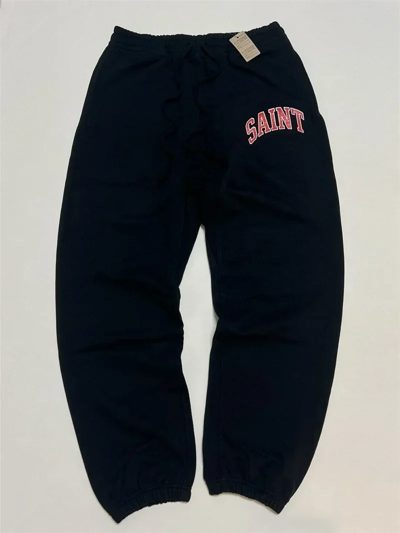 SAINT MICHAEL Czarne Spodnie M – Embroidery Logo recenzja i cena