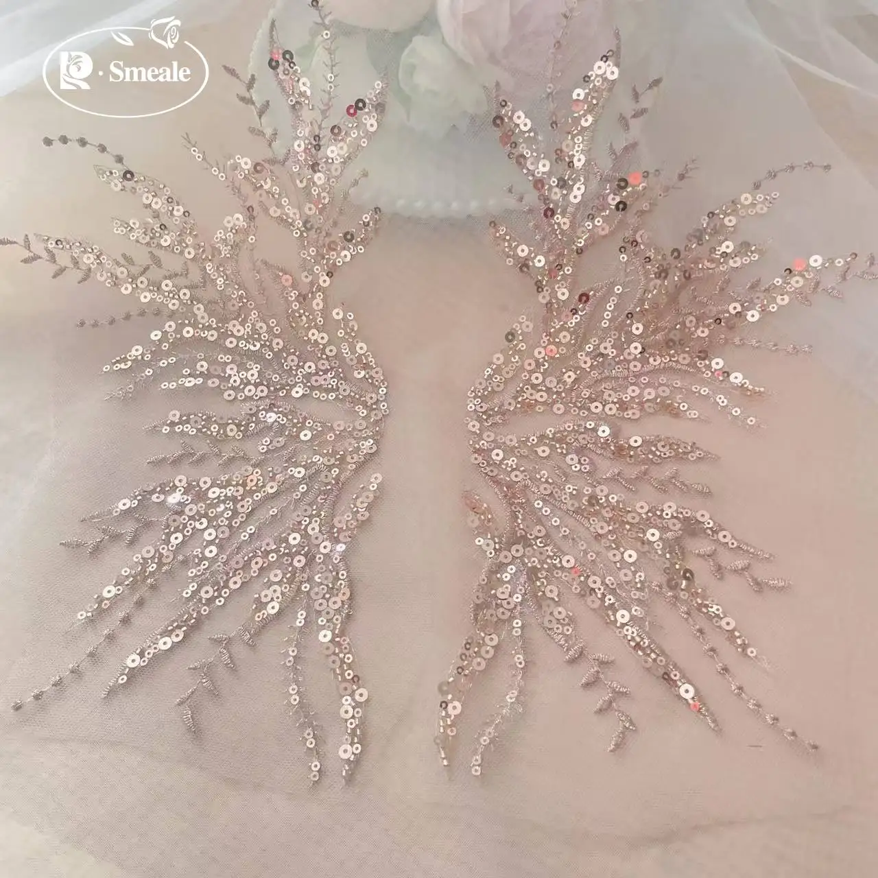 5 par - 2 pary. Aplikacja z ko – Embroidery Flower Pattern recenzja i cena