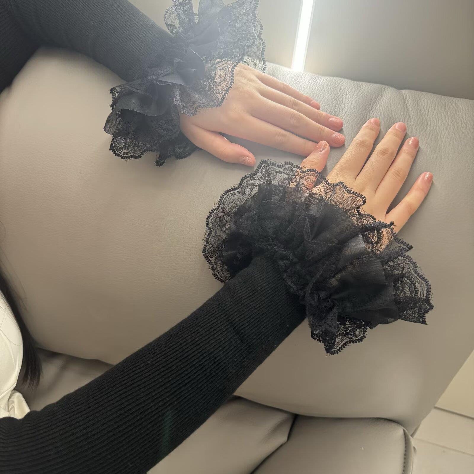 Rękawki Lolita, dziergane, pat – Embroidery House recenzja i cena