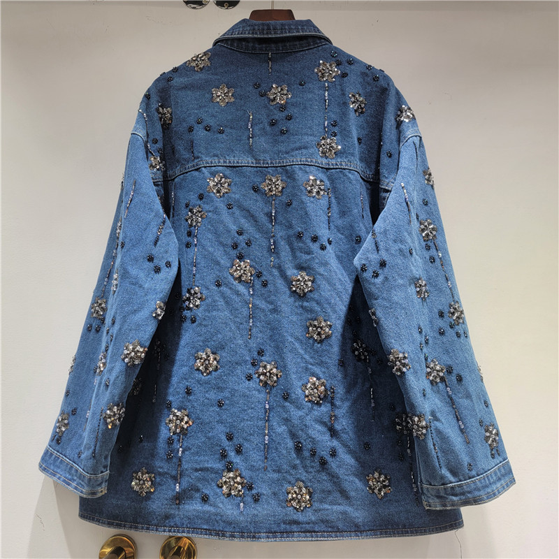 Kurtka jeansowa SuperAen z haf – Embroidery Flower Pattern recenzja i cena