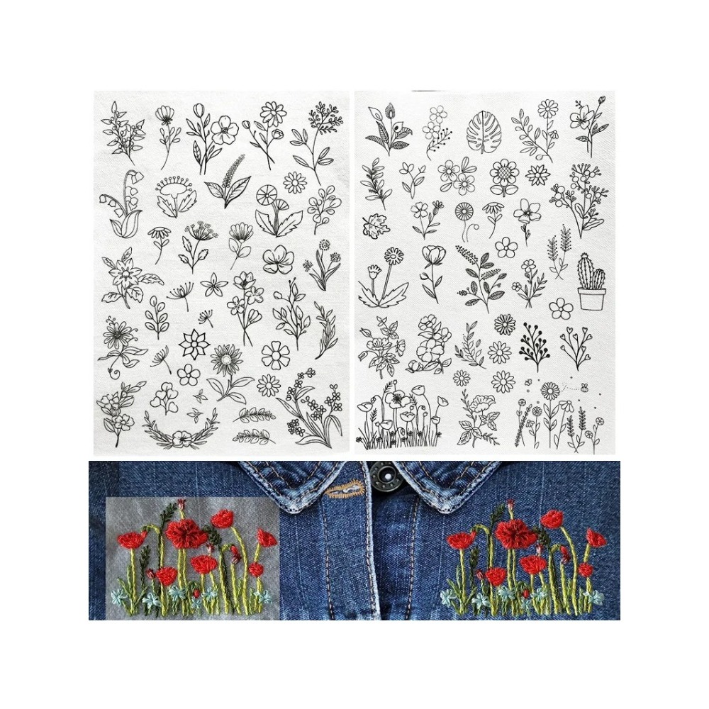 5 arkuszy A4, naklejki stabili – Embroidery Web recenzja i cena