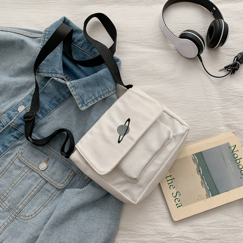 Casual Collage Student Messeng – Embroidery Motif recenzja i cena
