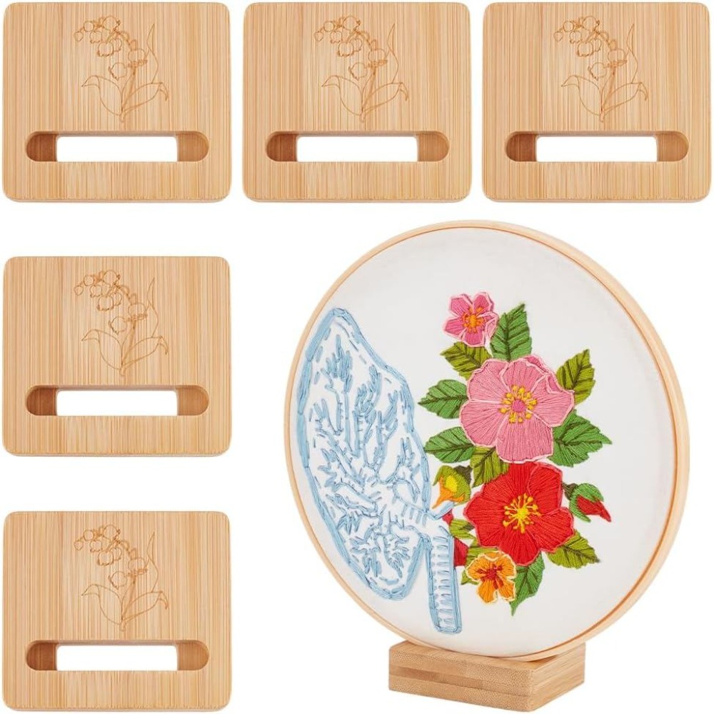 6 szt. Prostokątne ramki do ha – Embroidery Flower Pattern recenzja i cena
