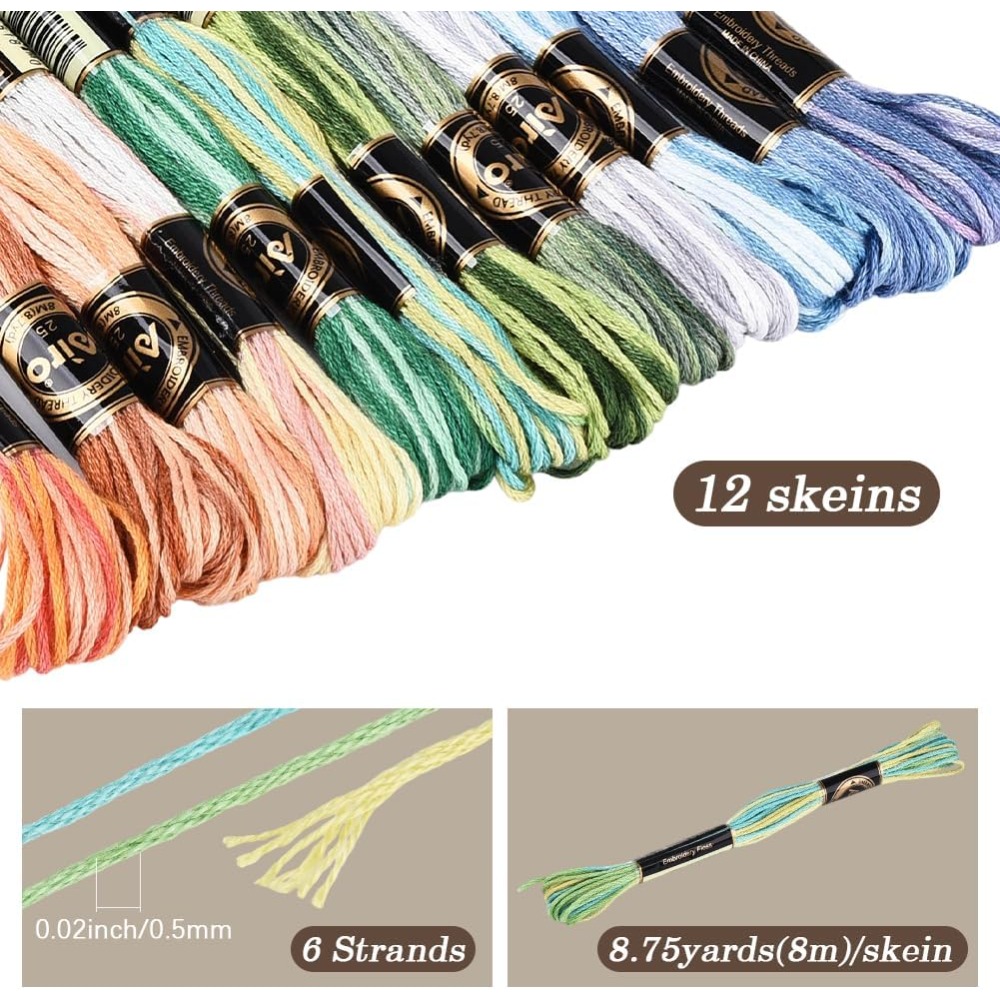 12 motków, 105 jardów, mulina  – Embroidery Floss recenzja i cena