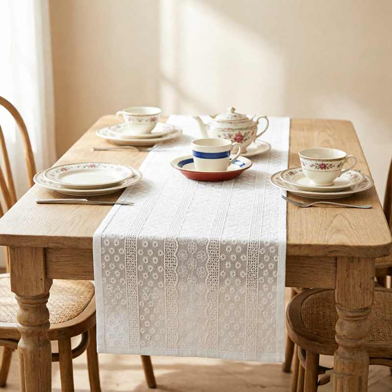 Biały Elegancki Vintage Koronk – Embroidery Xmas recenzja i cena