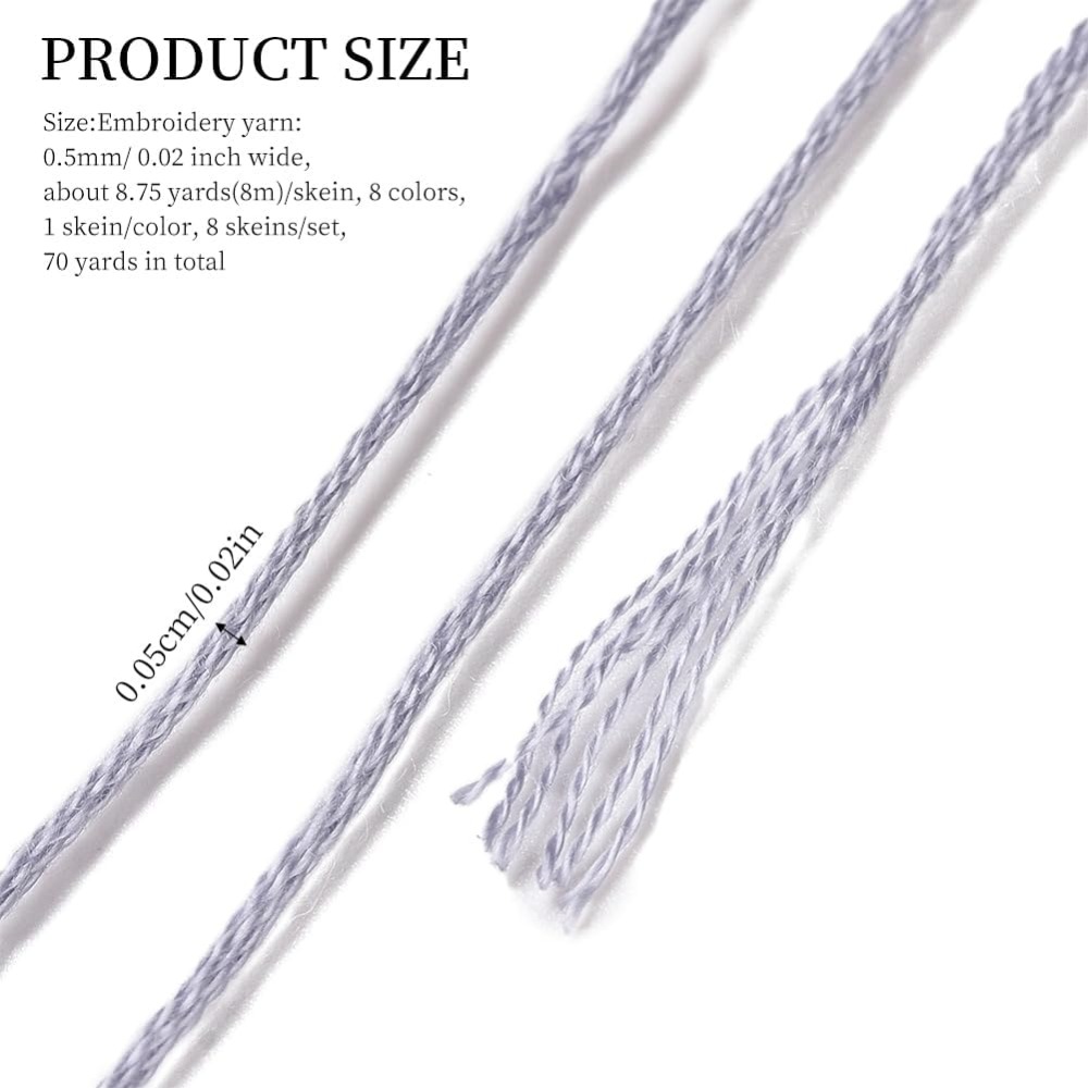8 wężyków 70 jardów Szare bran – Embroidery Floss recenzja i cena