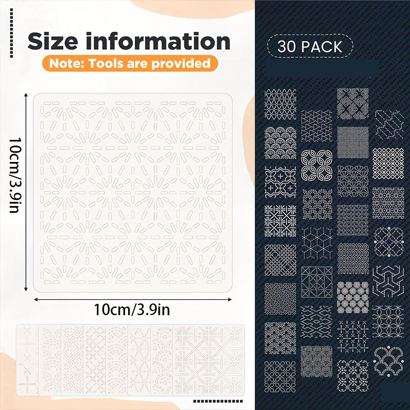 30 szt. Szablonów do haftu DIY – Embroidery Motif recenzja i cena