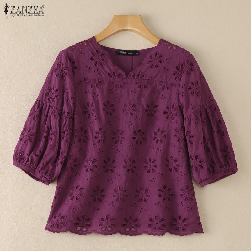 ZANZEA 2026 Bluzki damskie z h – Embroidery Motif recenzja i cena