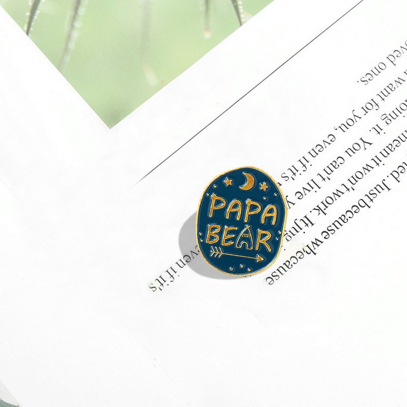 Mama Papa niedźwiedź emaliowan – Embroidery Logo recenzja i cena