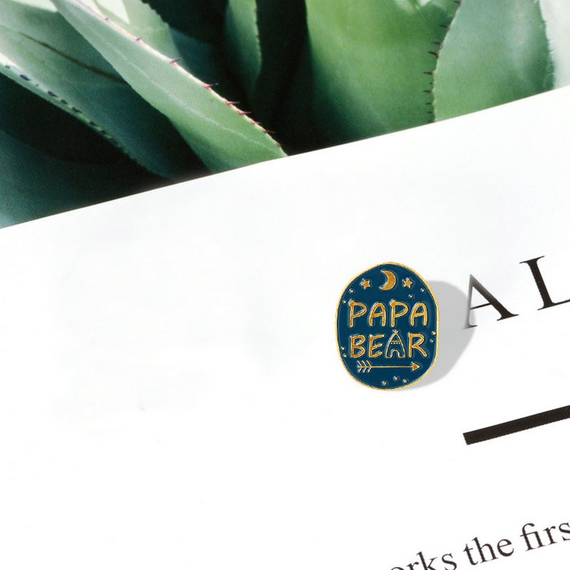 Mama Papa niedźwiedź emaliowan – Embroidery Logo recenzja i cena
