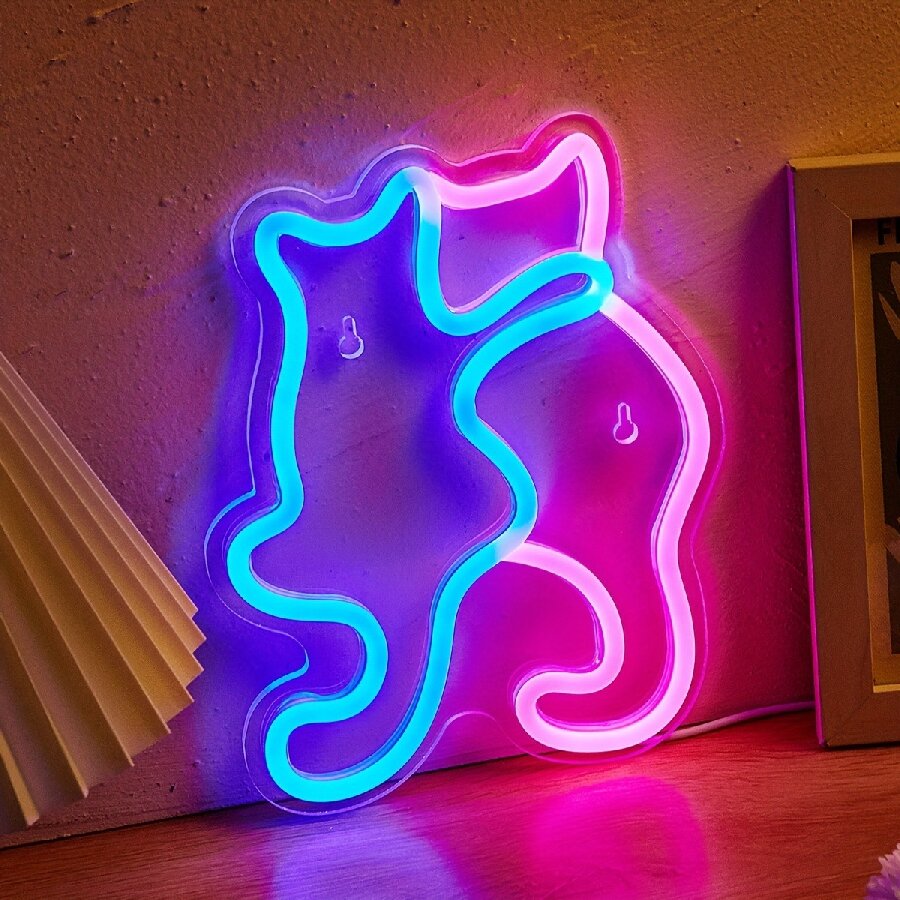 Neon Anime Cat & Moon do dekor – Embroidery Studio recenzja i cena