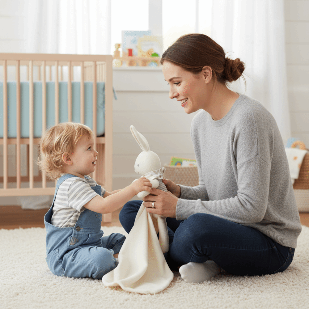 Kwadratowa Kocyk-Komforter dla – Embroidery Rabbit recenzja i cena