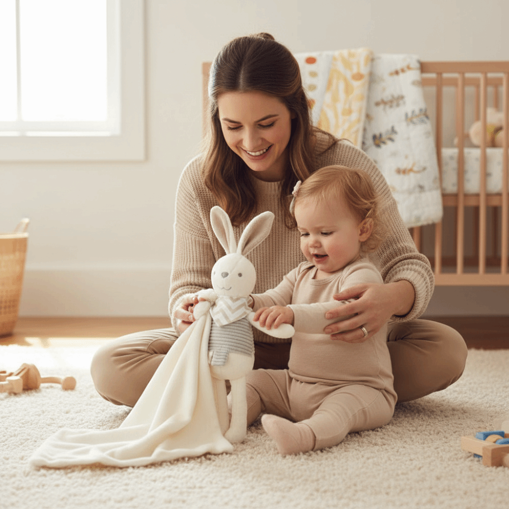 Kwadratowa Kocyk-Komforter dla – Embroidery Rabbit recenzja i cena
