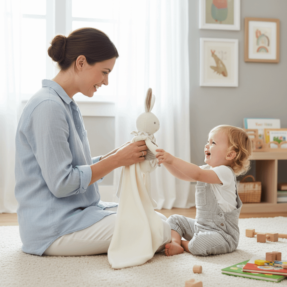 Kwadratowa Kocyk-Komforter dla – Embroidery Rabbit recenzja i cena