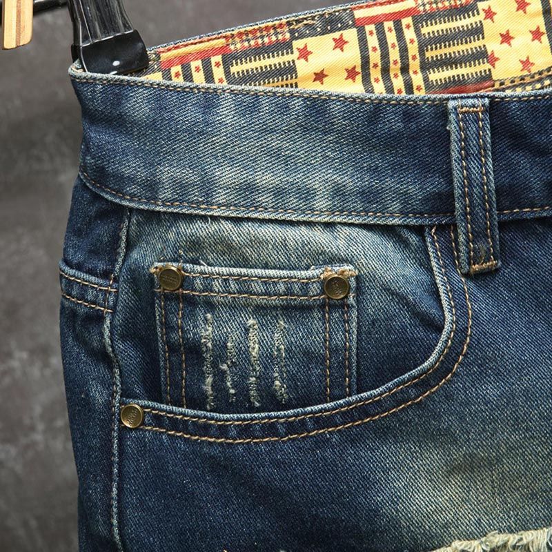 Nowe męskie szorty jeansowe w  – Embroidery Motif recenzja i cena