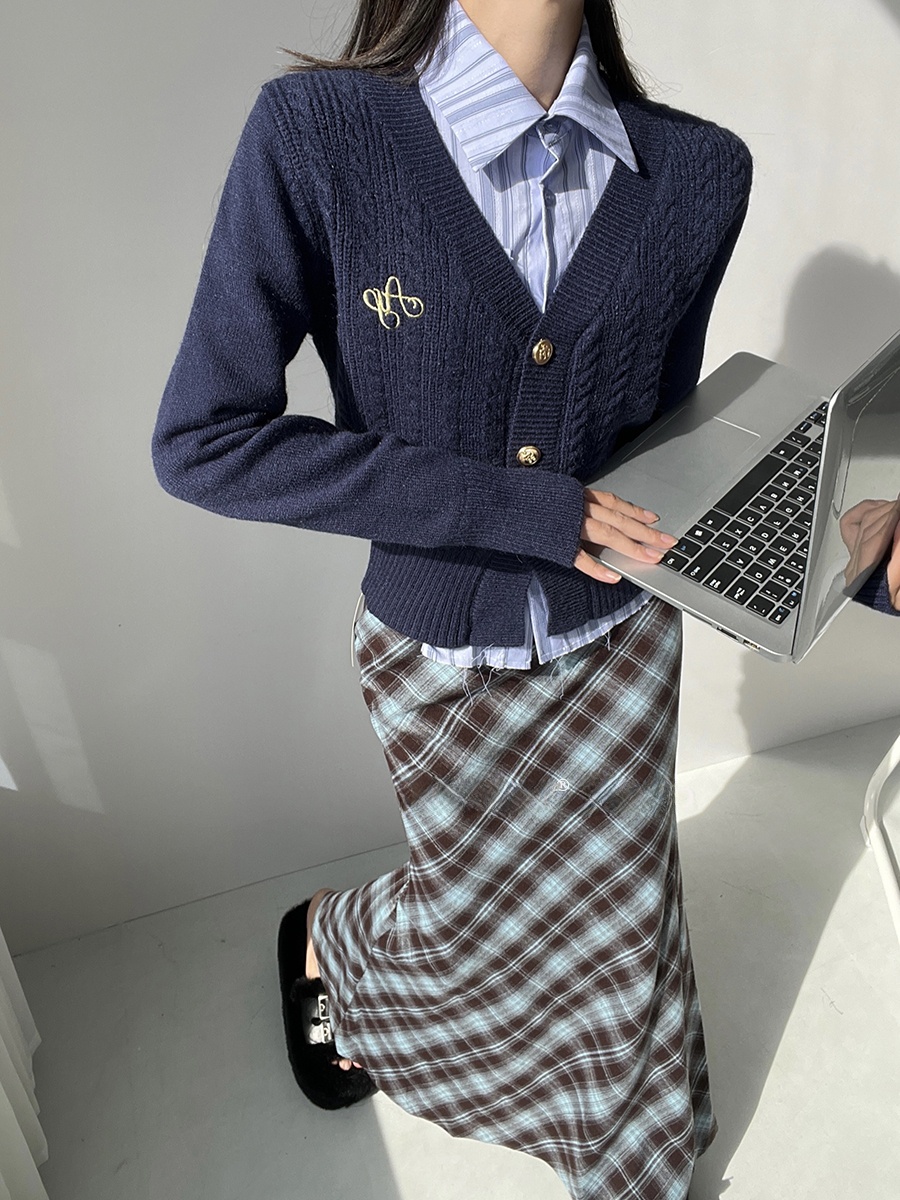 Kardigan z dzianiny w stylu co – Embroidery Logo recenzja i cena