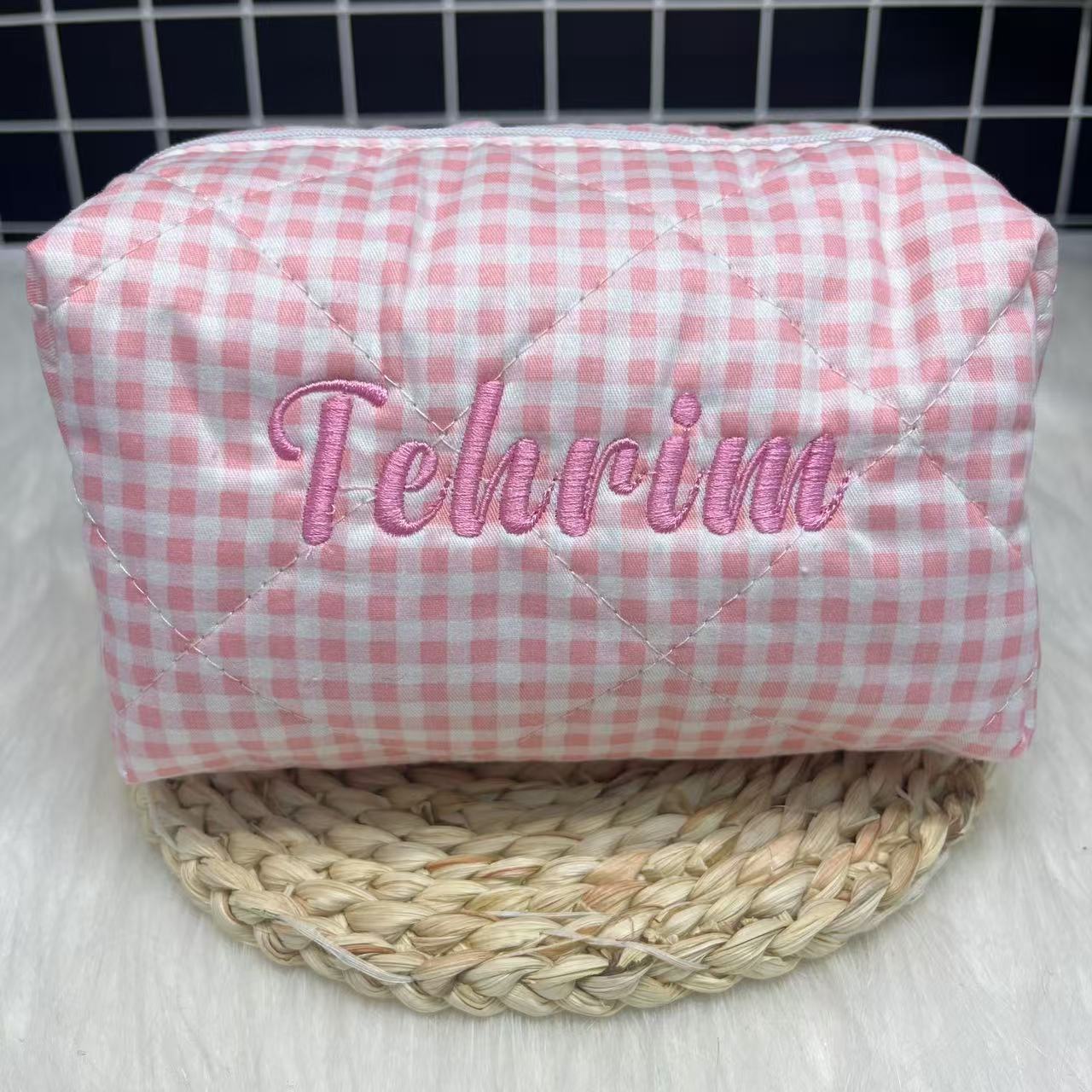 Kosmetyczka w paski o dużej po – Embroidery Logo recenzja i cena