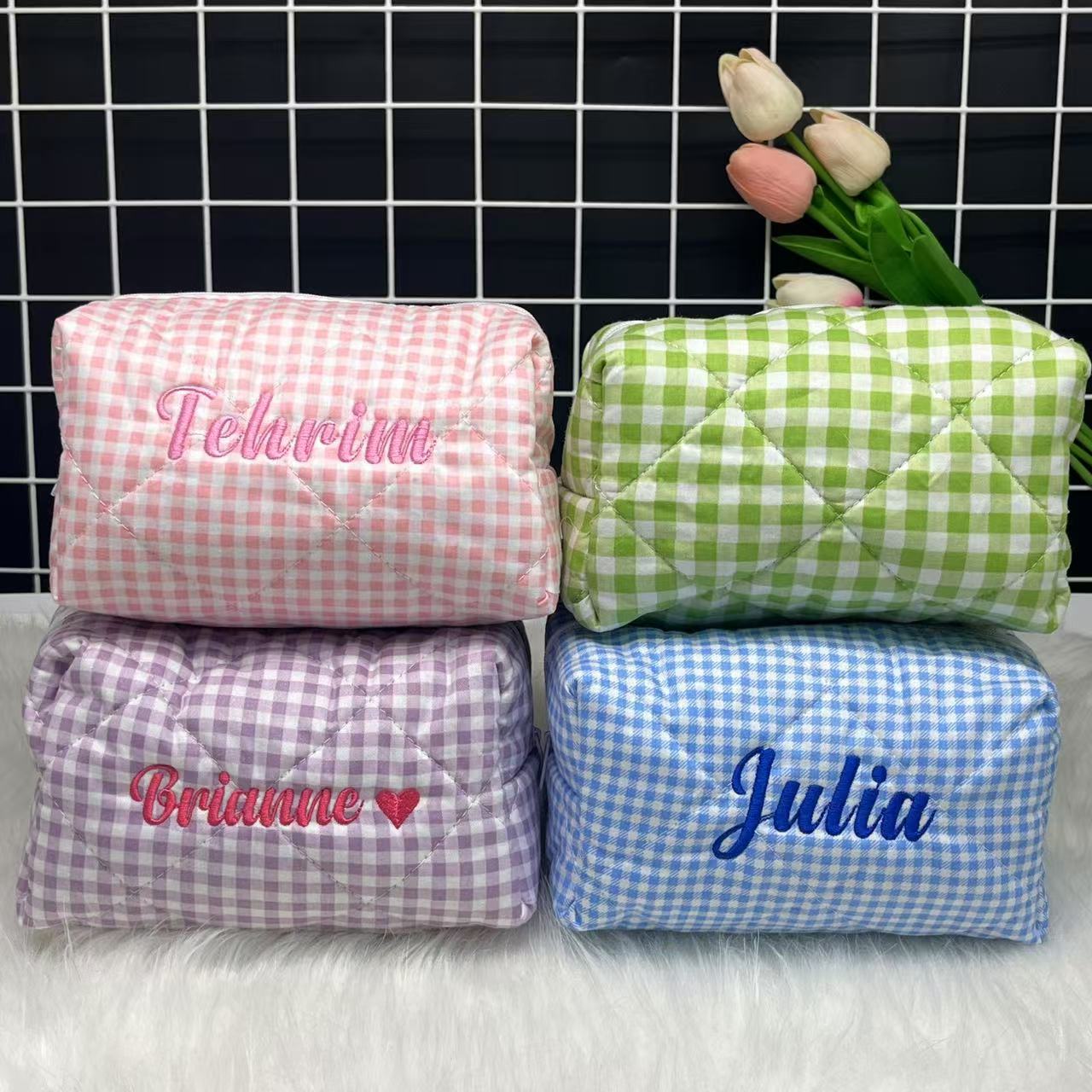 Kosmetyczka w paski o dużej po – Embroidery Logo recenzja i cena