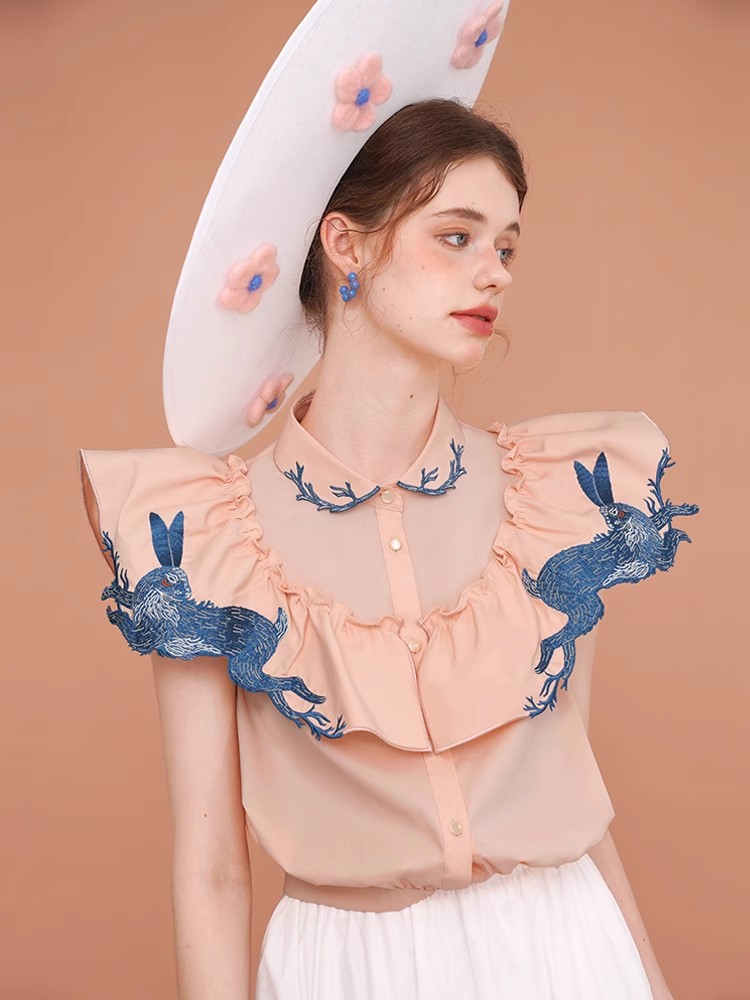 Królik haftowana koszula dla k – Embroidery Rabbit recenzja i cena