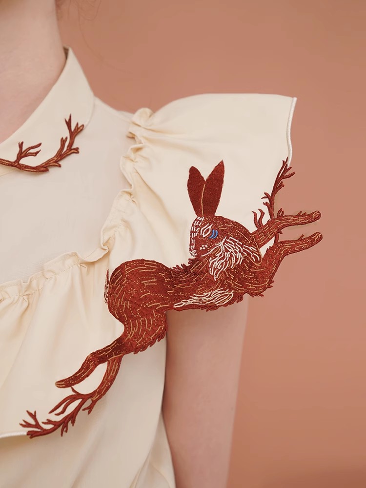 Królik haftowana koszula dla k – Embroidery Rabbit recenzja i cena