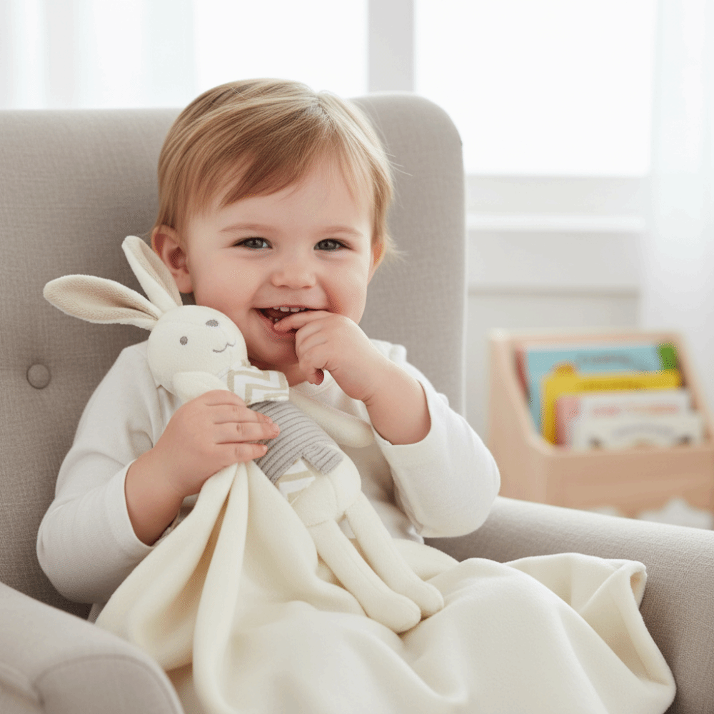 Kwadratowa Kocyk dla Niemowląt – Embroidery Rabbit recenzja i cena