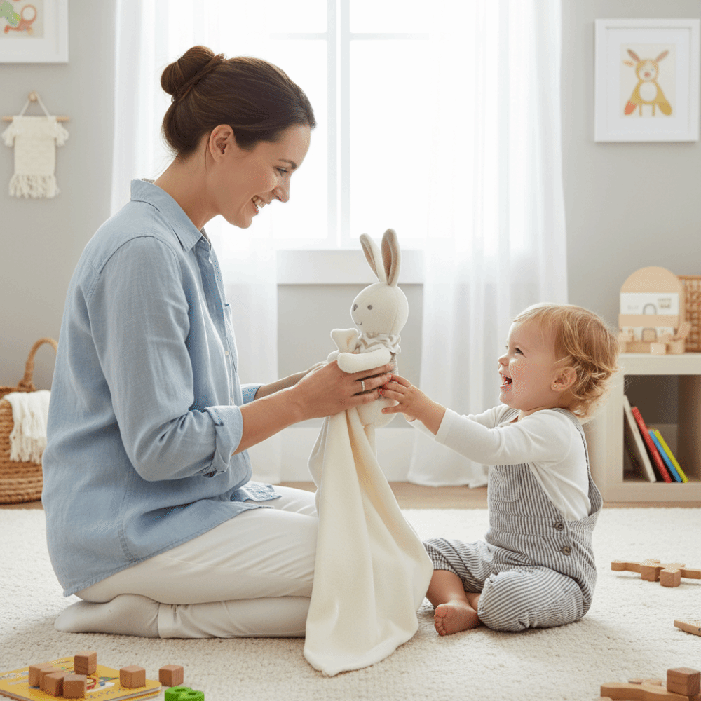 Kwadratowa Kocyk dla Niemowląt – Embroidery Rabbit recenzja i cena